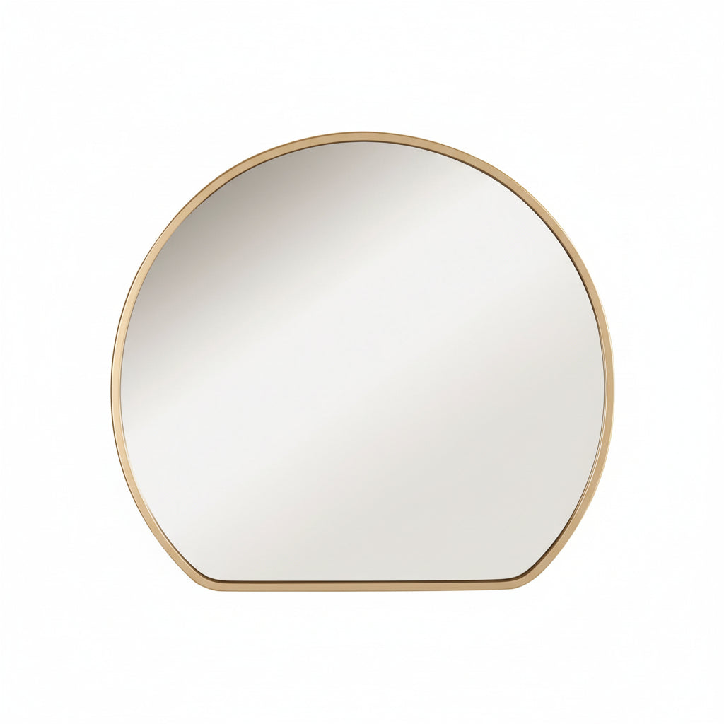 Large half circle mirror dimensions 60×54 cm with gold frame