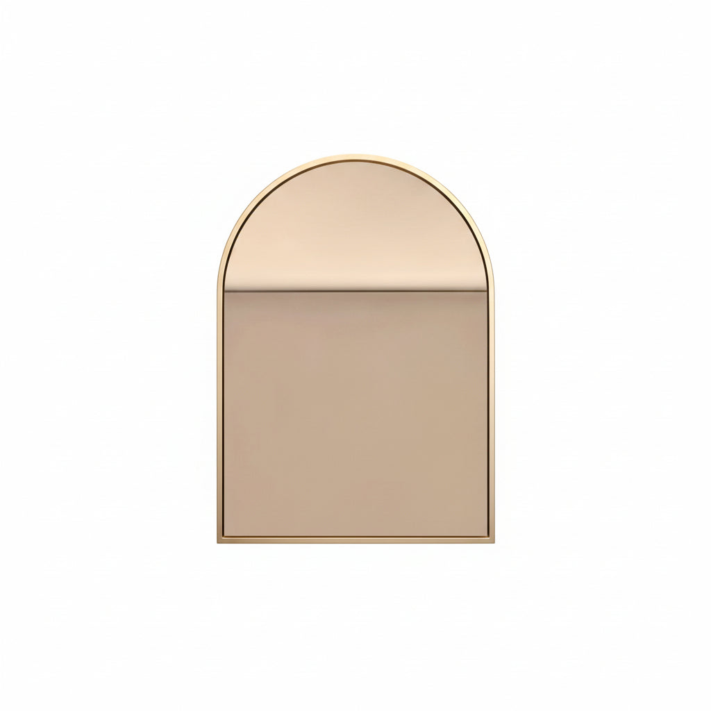 Wide Arched Wall Mirror Gold Black | 40×55 Entryway Decor