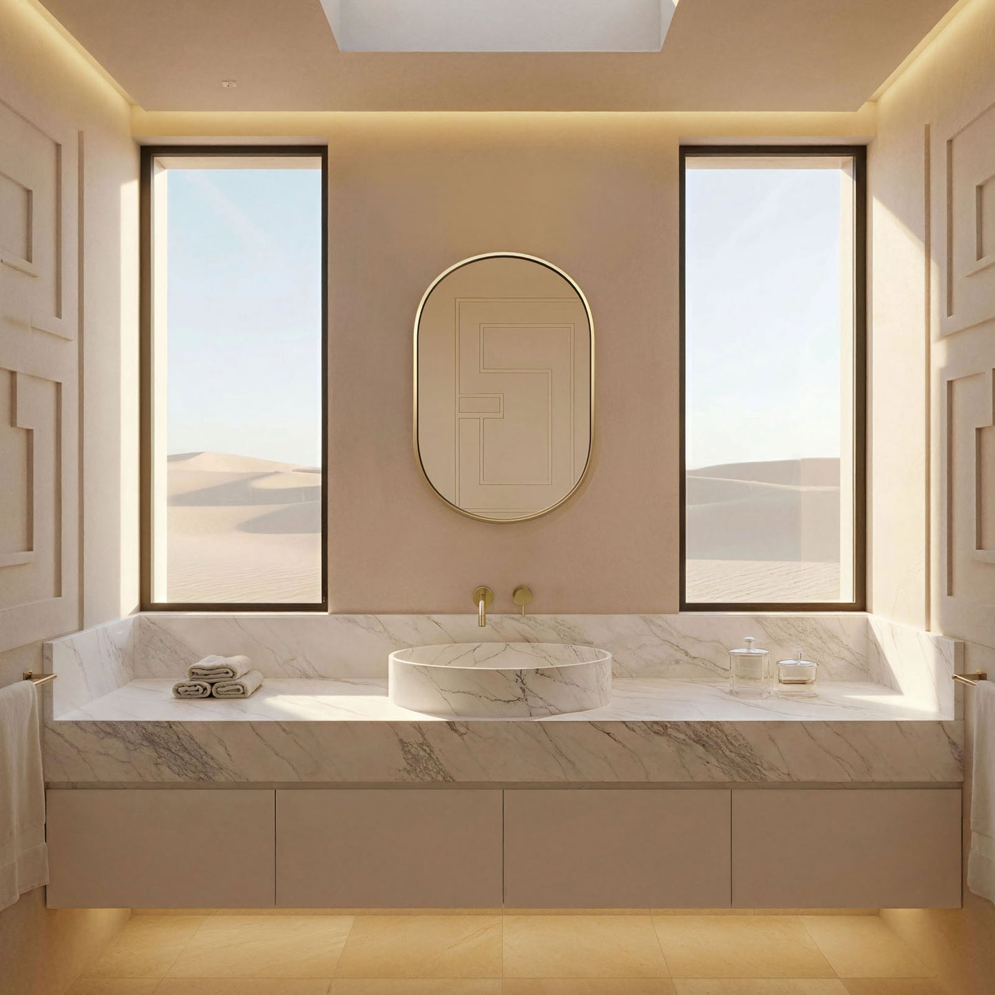 Oval Wall Mirror 40x60 Gold Black Racetrack Beveled