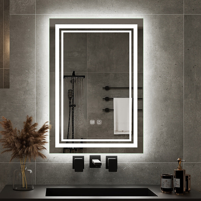 35×60 square wall mirror LED backlit bathroom mirror