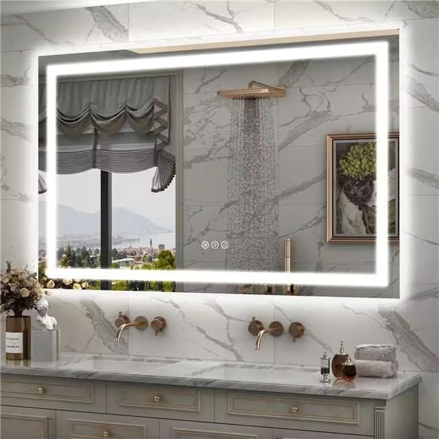 LED Lighted Bathroom Mirror | 3-Color Dimmable Anti-Fog Backlit Vanity Mirror